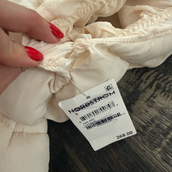 NWT REBECCA MINKOFF Cream Sleeveless Puffer Vest - Picture 6 of 8